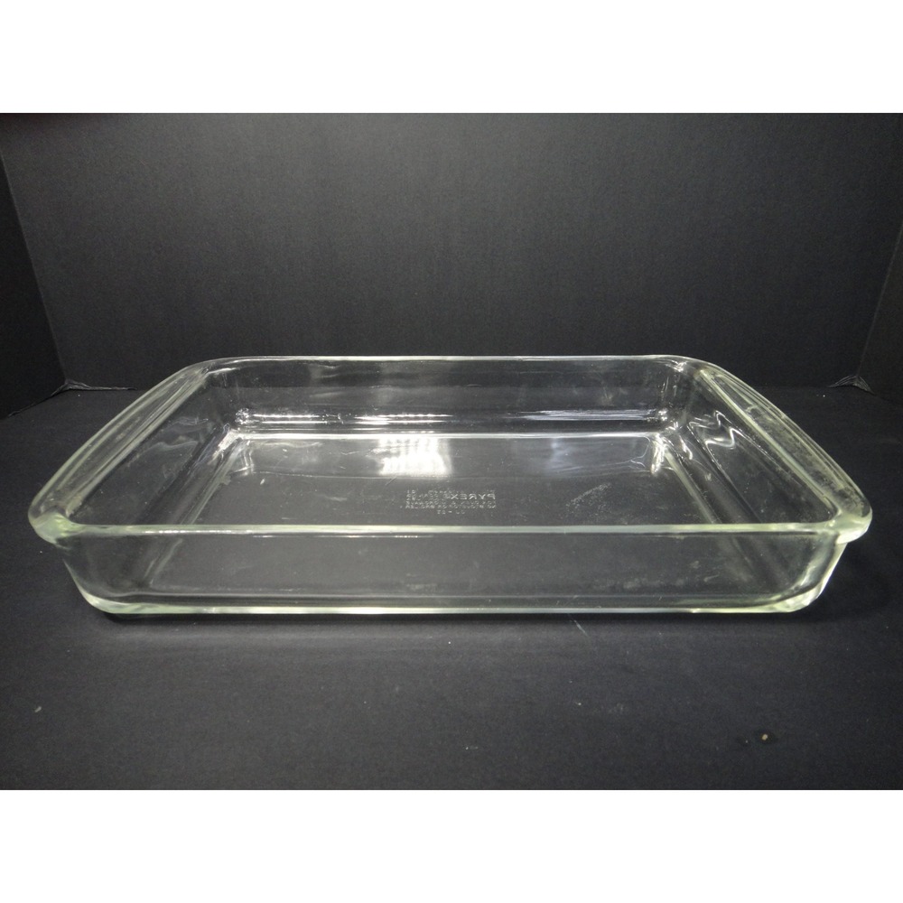 Vintage Pyrex #232 Clear Glass Rectangular 2 Quart Baking Dish Casserole Pan USA